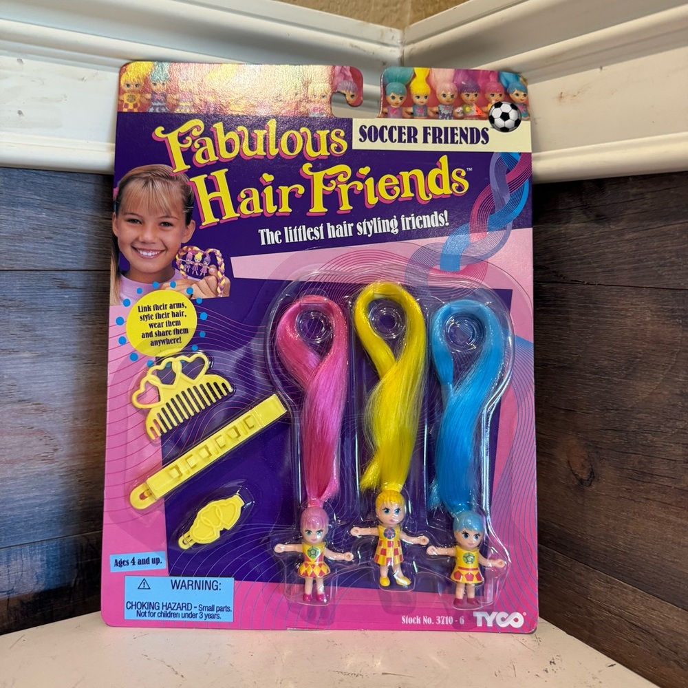 Tyco Fabulous Hair Friends 1994 Soccer Friends New Sealed 3710-6